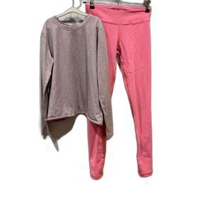 Girls Athletic Bundle Athleta Top Ivivva Leggings Pink Lounge Workout Sz M 8/10